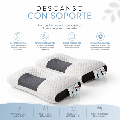 ALMOHADA ERGONÓMICA ORTOPEDICA PACK2
