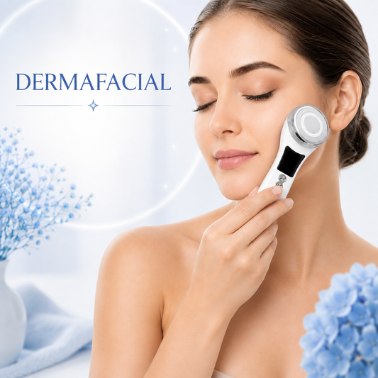 DERMAFACIAL- Masajeador de rostro y cuello con radiofrecuencia y fototerapia LED